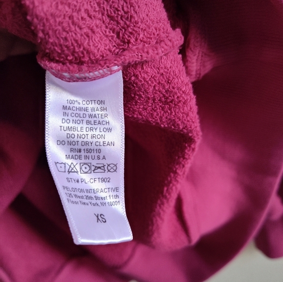 Peloton Everyday Oversized Crewneck Sweatshirt Pink XS NWT - Picture 5 of 6